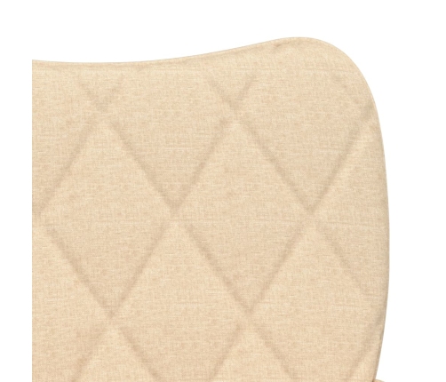 vidaXL virtuves krēsli, 2 gab., krēmkrāsas audums