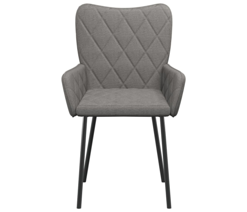 Virtuves Krēsli, 2 Gab., Gaiši Pelēks Audums Vidaxl