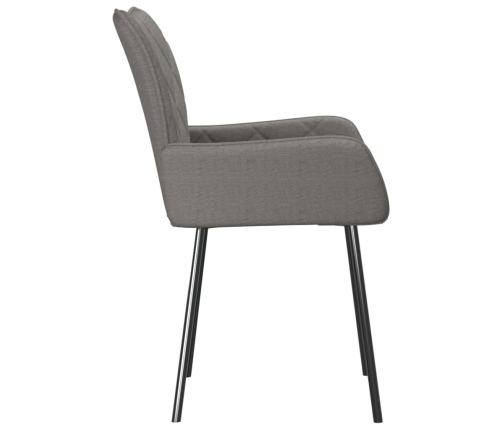 Virtuves Krēsli, 2 Gab., Gaiši Pelēks Audums Vidaxl