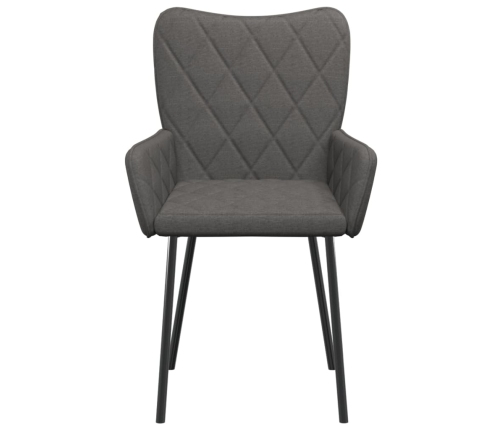 vidaXL virtuves krēsli, 2 gab., tumši pelēks audums