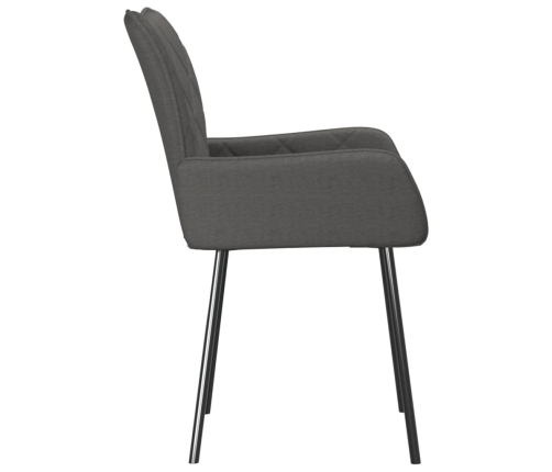 vidaXL virtuves krēsli, 2 gab., tumši pelēks audums