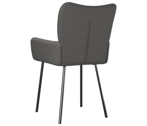 vidaXL virtuves krēsli, 2 gab., tumši pelēks audums