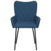 vidaXL virtuves krēsli, 2 gab., zils audums
