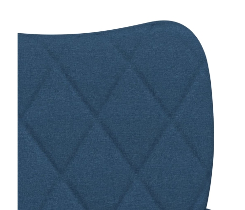 vidaXL virtuves krēsli, 2 gab., zils audums