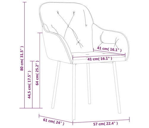 vidaXL virtuves krēsli, 2 gab., zils samts