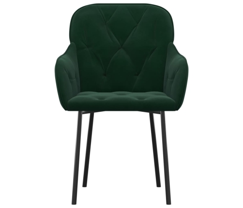 Virtuves Krēsli, 2 Gab., Tumši Zaļš Samts Vidaxl