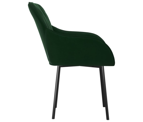 Virtuves Krēsli, 2 Gab., Tumši Zaļš Samts Vidaxl