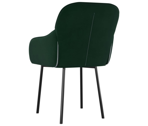 Virtuves Krēsli, 2 Gab., Tumši Zaļš Samts Vidaxl