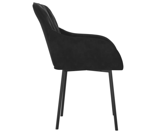 vidaXL virtuves krēsli, 2 gab., melns samts