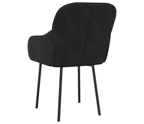 vidaXL virtuves krēsli, 2 gab., melns samts