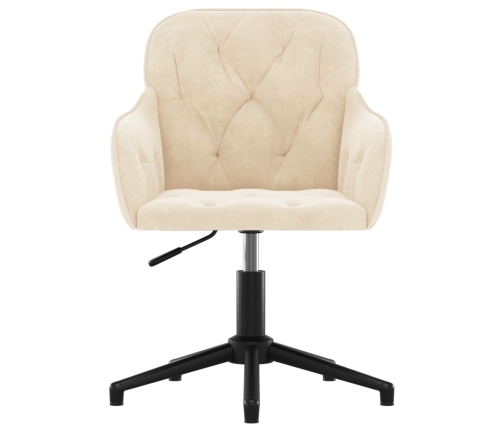 vidaXL biroja krēsls, krēmkrāsas samts