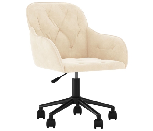 vidaXL biroja krēsls, krēmkrāsas samts