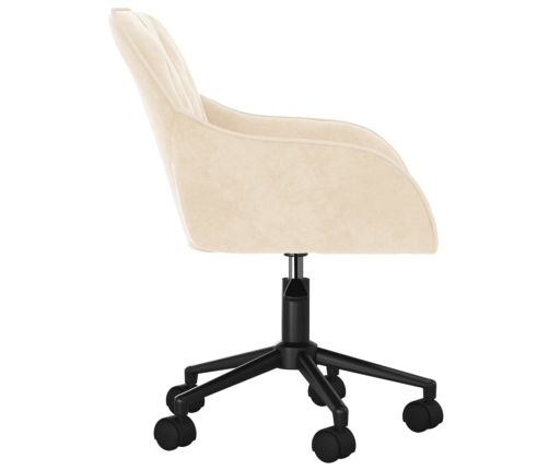 vidaXL biroja krēsls, krēmkrāsas samts