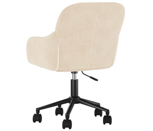 vidaXL biroja krēsls, krēmkrāsas samts