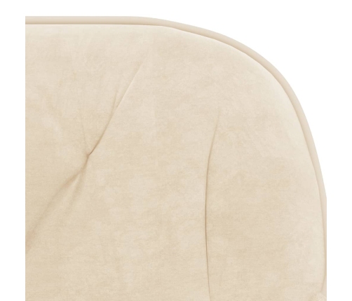 vidaXL biroja krēsls, krēmkrāsas samts