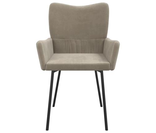 vidaXL virtuves krēsli, 2 gab., gaiši pelēks samts