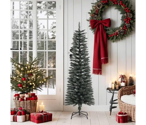 Mākslīgā Ziemassvētku Egle Ar Statīvu, Šaura, 150 Cm, Zaļa, Pvc Vidaxl