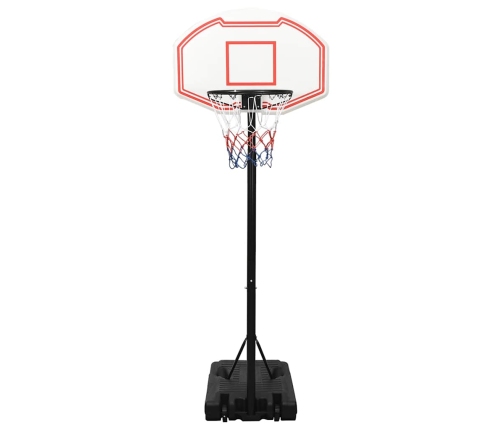 vidaXL basketbola vairogs, balts, 237-307 cm, polietilēns