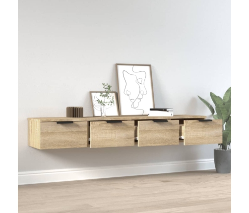 vidaXL sienas skapīši, 2 gab., ozola, 68x30x20 cm, inženierijas koks