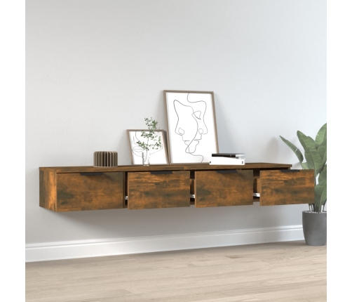 vidaXL sienas skapīši, 2 gab., ozola, 68x30x20 cm, inženierijas koks