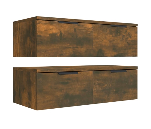 vidaXL sienas skapīši, 2 gab., ozola, 68x30x20 cm, inženierijas koks