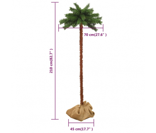 vidaXL Ziemassvētku koks ar LED, 210 cm