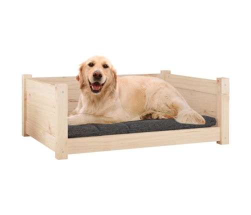vidaXL suņu gulta, 75,5x55,5x28 cm, priedes masīvkoks