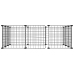 vidaXL 12 paneļu mājdzīvnieku būris, melns, 35x35 cm, tērauds