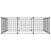 vidaXL 12 paneļu mājdzīvnieku būris, melns, 35x35 cm, tērauds