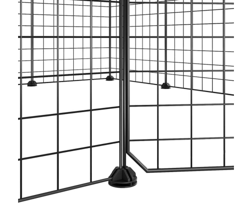 vidaXL 12 paneļu mājdzīvnieku būris, melns, 35x35 cm, tērauds