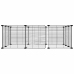 vidaXL 12 paneļu mājdzīvnieku būris, melns, 35x35 cm, tērauds