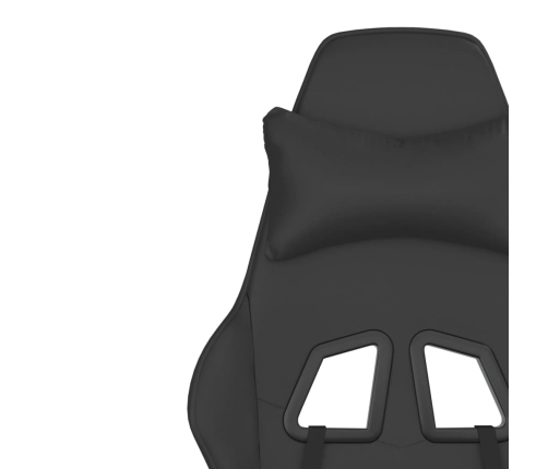 vidaXL masāžas datorspēļu krēsls, melna mākslīgā āda