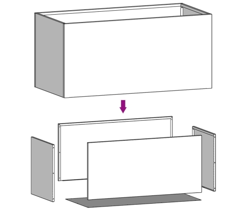 vidaXL dārza puķu kaste, 62x40x39 cm, kortena tērauds