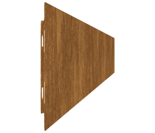 vidaXL zālāju apmales, 10 gab., 10x103 cm, elastīgs kortena tērauds