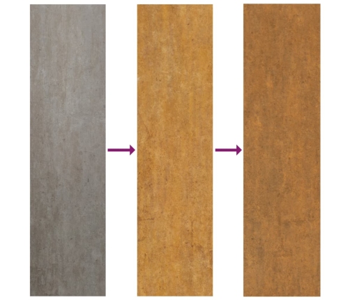 vidaXL zālāju apmales, 10 gab., 10x103 cm, elastīgs kortena tērauds