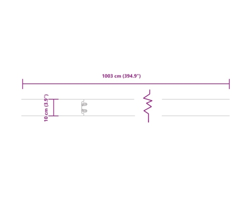 vidaXL zālāju apmales, 10 gab., 10x103 cm, elastīgs kortena tērauds