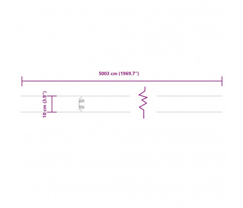 vidaXL zālāju apmales, 50 gab., 10x103 cm, elastīgs kortena tērauds