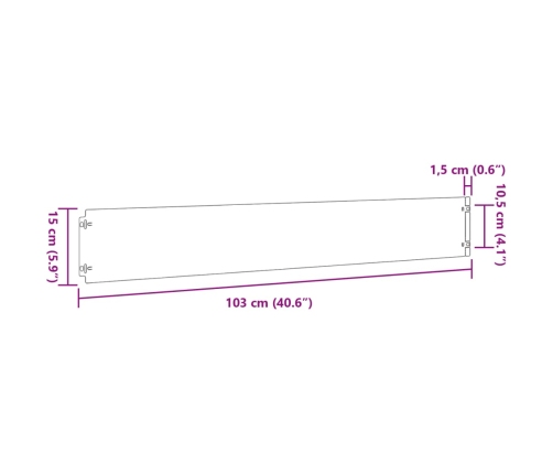 vidaXL zālāju apmales, 10 gab., 15x103 cm, elastīgs kortena tērauds