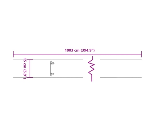 vidaXL zālāju apmales, 10 gab., 15x103 cm, elastīgs kortena tērauds