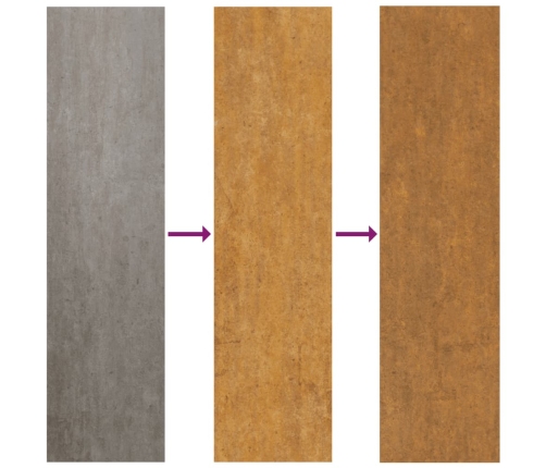 vidaXL zālāju apmales, 50 gab., 15x103 cm, elastīgs kortena tērauds