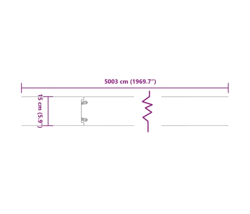 vidaXL zālāju apmales, 50 gab., 15x103 cm, elastīgs kortena tērauds
