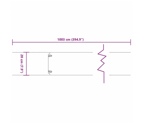 vidaXL zālāju apmales, 10 gab., 20x103 cm, elastīgs kortena tērauds
