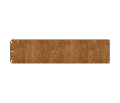 vidaXL zālāju apmales, 10 gab., 25x103 cm, elastīgs kortena tērauds