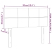 vidaXL gultas galvgalis, 90x5x78/88 cm, tumši zils samts