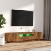vidaXL 2-daļīgs TV skapīšu komplekts, LED, ozolkoka, inženierijas koks
