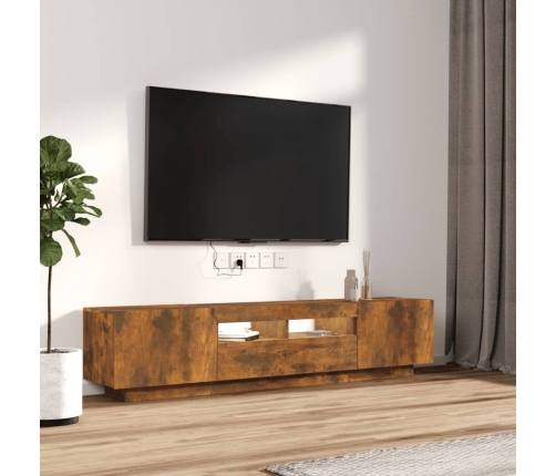 vidaXL 2-daļīgs TV skapīšu komplekts, LED, ozolkoka, inženierijas koks