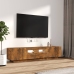 vidaXL 2-daļīgs TV skapīšu komplekts, LED, ozolkoka, inženierijas koks