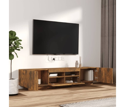 vidaXL 2-daļīgs TV skapīšu komplekts, LED, ozolkoka, inženierijas koks
