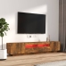vidaXL 2-daļīgs TV skapīšu komplekts, LED, ozolkoka, inženierijas koks