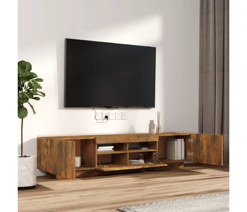 vidaXL 2-daļīgs TV skapīšu komplekts, LED, ozolkoka, inženierijas koks